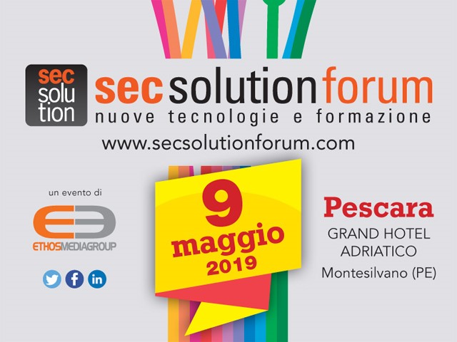 Secsolutionforum chiama a raccolta installatori, impiantisti e progettisti di sicurezza: il 9 maggio a Pescara