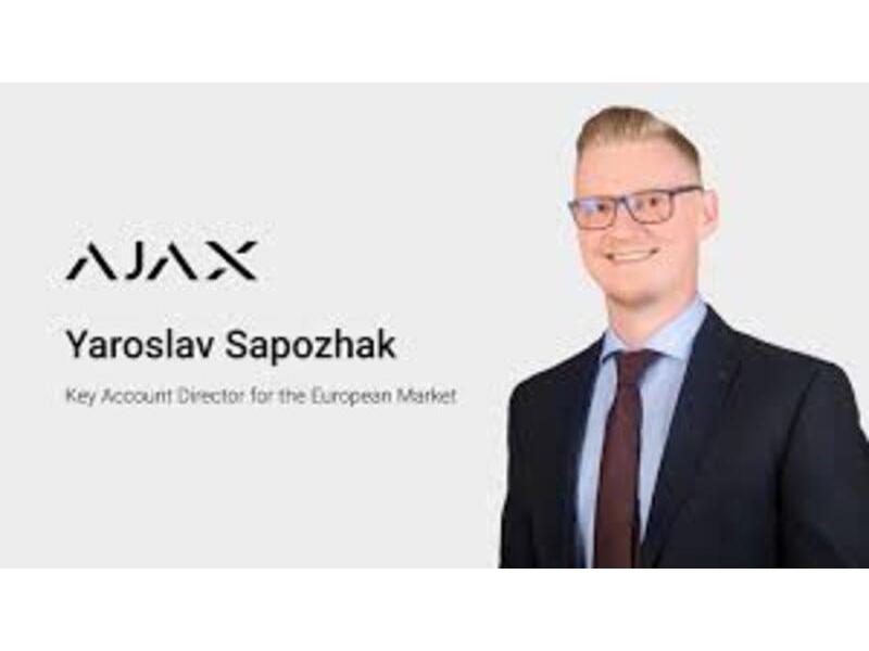 Ajax Systems, Yaroslav Sapozhak nominato Key Account Director per il mercato europeo